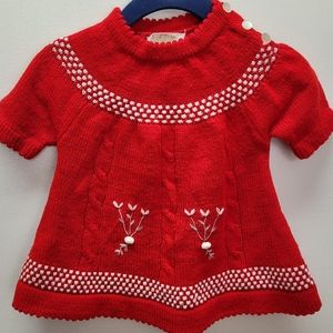 Vintage 1960s toddler knit sweater dress